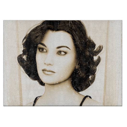Vintage Frau Schneidebrett (Vorderseite)