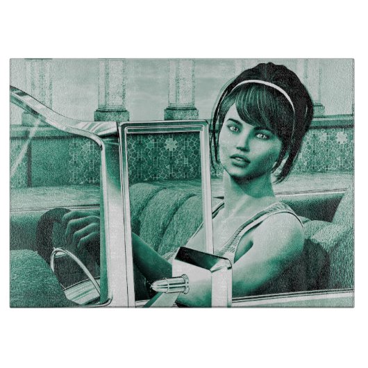 Vintage Frau Schneidebrett (Vorderseite)