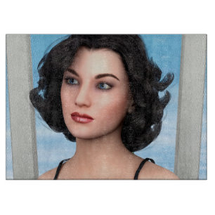 Vintage Frau Schneidebrett