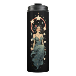 Vintage Frau Thermosbecher