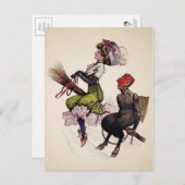 Vintage Frau und Krampus Postkarte (Vorne/Hinten)