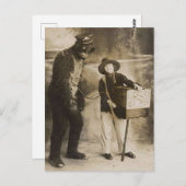Vintage Frau und Mann im Affen-Anzug Postkarte (Vorne/Hinten)