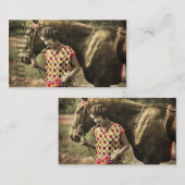 Vintage Frau und Pferd Visitenkarte (Vorne/Hinten)