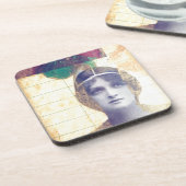 Vintage Frau Untersetzer (Linke Seite)