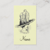 Vintage Frau Visitenkarte (Rückseite)