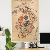 Vintage Frau während des Festivals von Tanabata Poster (Heimbüro)