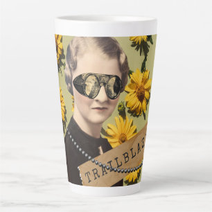 Vintage Frau Wegbereiterin Gänseblümchen Kitsch Milchtasse