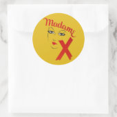 Vintage Frau X Film Fettformatin Runder Aufkleber (Tasche)