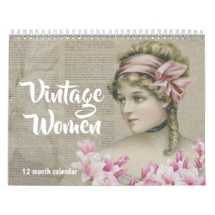 Vintage Frauen 2026 Art Kalender