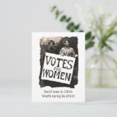 Vintage Frauen - Abstimmung 2016 Postkarte (Stehend Vorderseite)