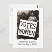 Vintage Frauen - Abstimmung 2016 Postkarte (Vorne/Hinten)