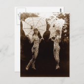 Vintage Frauen als Spinnennetze verkleidet Postkarte (Vorne/Hinten)