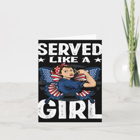 Vintage Frauen dienten als Mädchen Karte (Vorderseite)