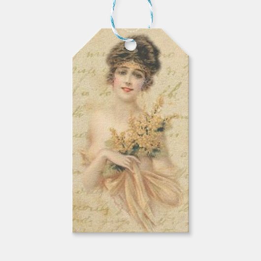 Vintage Frauen Geschenkanhänger (Vorderseite)