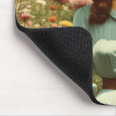 Vintage Frauen im Bereich Blume Mousepad (Ecke)