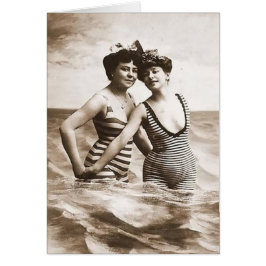 Vintage Frauen im Meer