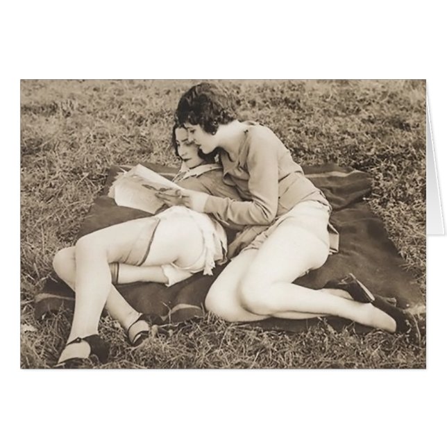 Vintage Frauen lesen (Vorderseite (Horizontal))