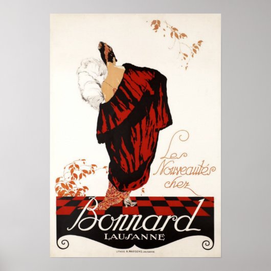 Vintage Frauen Mode Trends Art Deco Werbung Poster (Vorne)