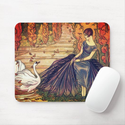 Vintage Frauen Mousepad (Mit Mouse)