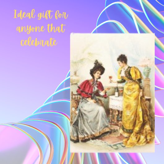 Vintage Frauen trinken Wein Antike Leinwand drucks