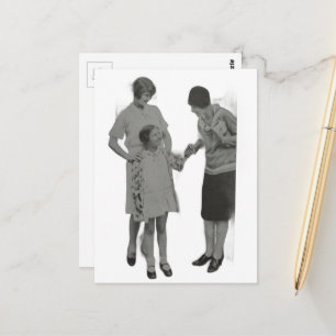 Vintage Frauen und ein Mädchen Postkarte
