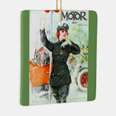 "Vintage Frauen und Räder" Keramikornament (Rechts)