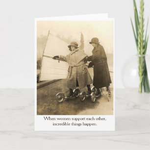 Vintage - Frauen unterstützen sich gegenseitig, Karte
