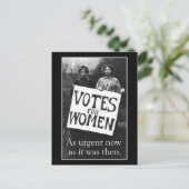 Vintage Frauen Wahlvorlagennachricht Postkarte (Stehend Vorderseite)