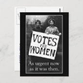 Vintage Frauen Wahlvorlagennachricht Postkarte (Vorne/Hinten)