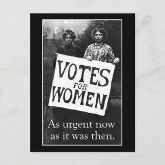 Vintage Frauen Wahlvorlagennachricht Postkarte