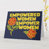 Vintage Frauenförderung Frauen Frauenkunst Karte (Gelbe Blume)