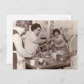 Vintage Frauengruppe kocht Foto Postkarte (Vorne/Hinten)