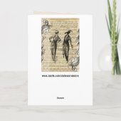 Vintage Frauengrüßkarte Feiertagskarte (Rückseite)