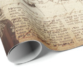 Vintage Frauenmädchen-Mode Geschenkpapier (Rolleneckpunkt)