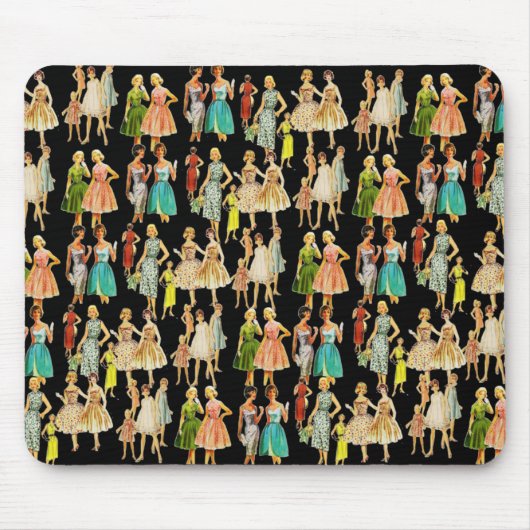 Vintage Frauenmode Mousepad (Vorne)