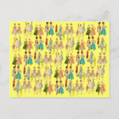 Vintage Frauenmode Postkarte (Vorderseite)