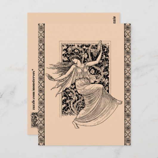 Vintage Frauentanz Postkarte (Vorne/Hinten)