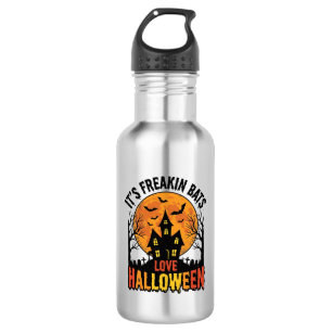 Vintage Freakin Fledermäuse lieben Halloween-Shirt Edelstahlflasche