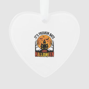 Vintage Freakin Fledermäuse lieben Halloween-Shirt Ornament