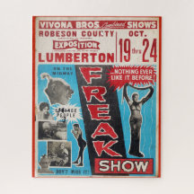 Vintage-Freakshow-Plakat-Puzzle-Zirkus-Sideshow A