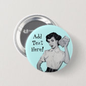 Vintage freche Sekretärin Button (Vorne & Hinten)