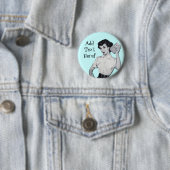 Vintage freche Sekretärin Button (Beispiel)