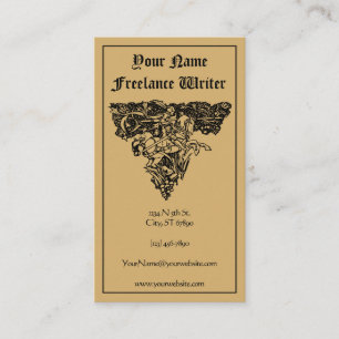 Vintage-Freelancer-Mittelalter-Ritter-Vorlage Visitenkarte
