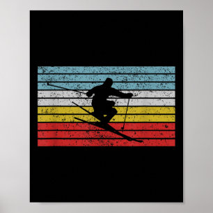 Vintage Freestyle-Skisport-Design Skispringen Poster