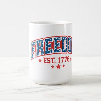 Vintage Freiheit 1776 Patriotischer Bogen Amerikan Kaffeetasse