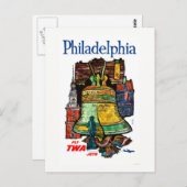 Vintage Freiheit Bell Pennsylvanias Philadelphia Postkarte (Vorne/Hinten)