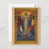 Vintage Freiheit der Weltfriedensjustiz Postkarte (Vorne/Hinten)