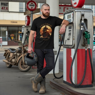 Vintage-Freiheit-Offene-Straße-Motorrad-Biker-Graf Tri-Blend Shirt
