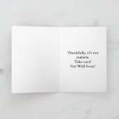 Vintage Freiheit von Malaria-Moskitos wird gut Karte (Innenseite)