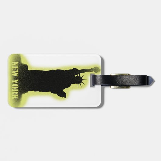 Vintage Freiheitsstatue 2 Gepäckanhänger (Rückseite horizontal)